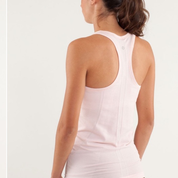 Lululemon Swiftly Technology Razorback Crop, Pretty Pink, Silverscent xstatic - Picture 2 of 12